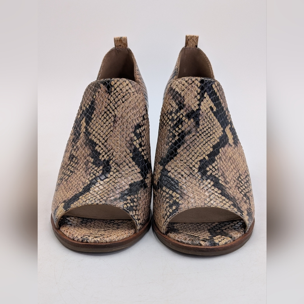 Lucky Brand LK-Junai Women's Size 7M Genuine Leather Snakeskin Peep Toe Heels - Picture 11 of 17
